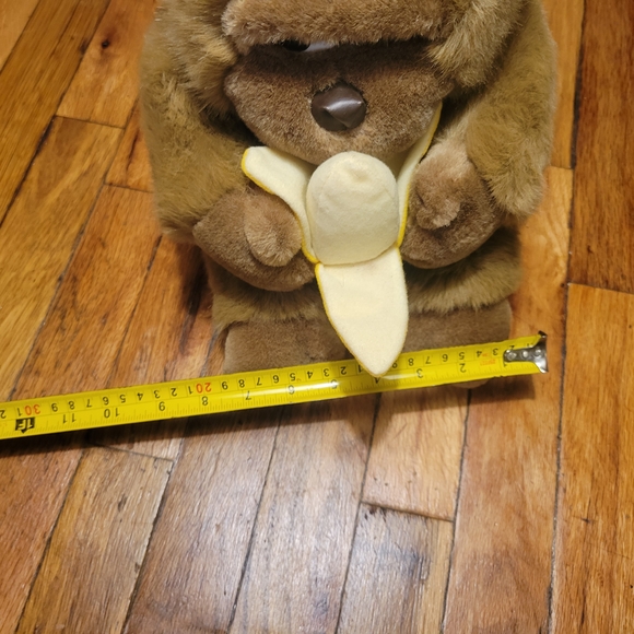 Extremely Rare 1989 Embrace Platinume12" Gorilla W/Banana Side Eyed W/Bearhanger - Picture 9 of 9